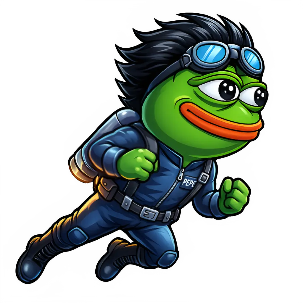 Pepe celebrating a jackpot win